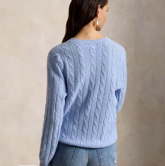 Lauren Ralph Lauren The Iconic Cable 100% Cashmere Sweater - Picture 3 of 6